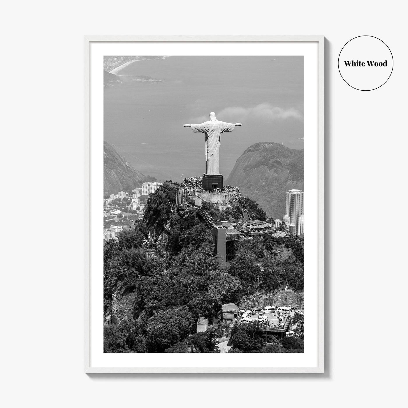 Rio de Janeiro Black and White Fine Art Photo Print, Christ the Redeemer, Brazil Poster