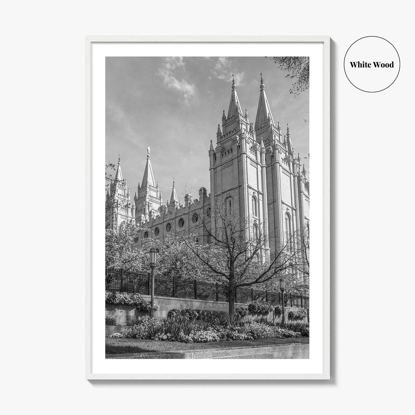 Salt Lake City Black and White Fine Art Photo Print, Utah Poster