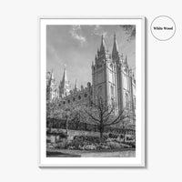 Salt Lake City Black and White Fine Art Photo Print, Utah Poster