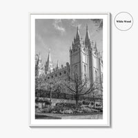 Salt Lake City Black and White Fine Art Photo Print, Utah Poster