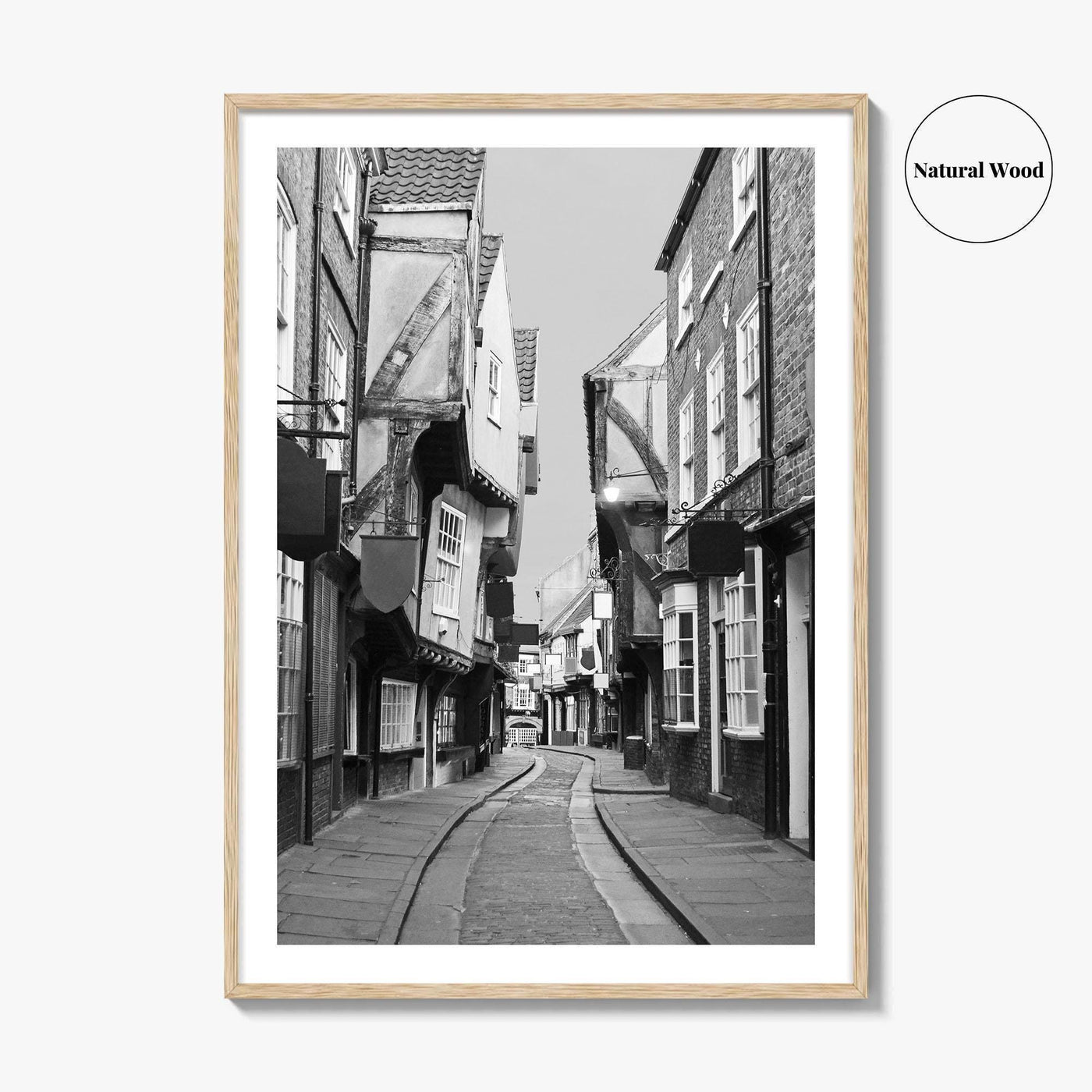 The Shambles York Black and White Fine Art Photo Print, England UK, Wall Poster