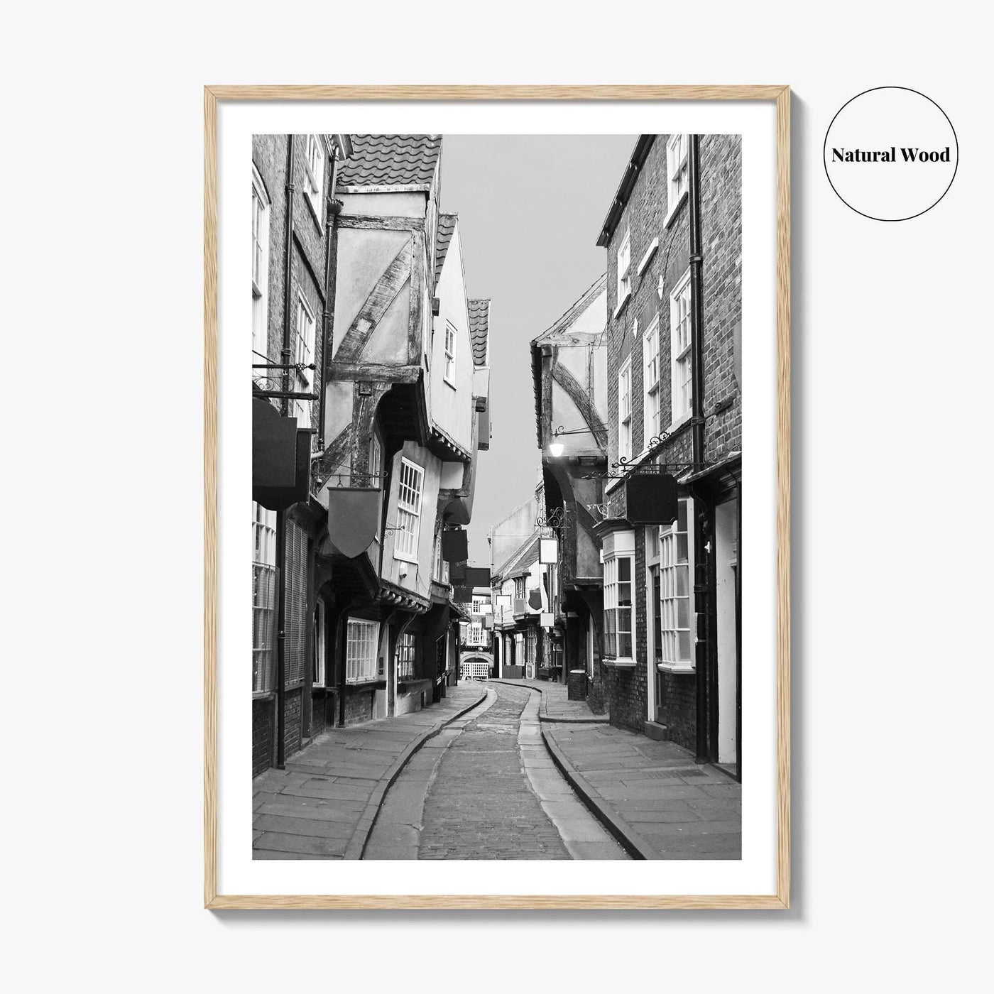 The Shambles York Black and White Fine Art Photo Print, England UK, Wall Poster