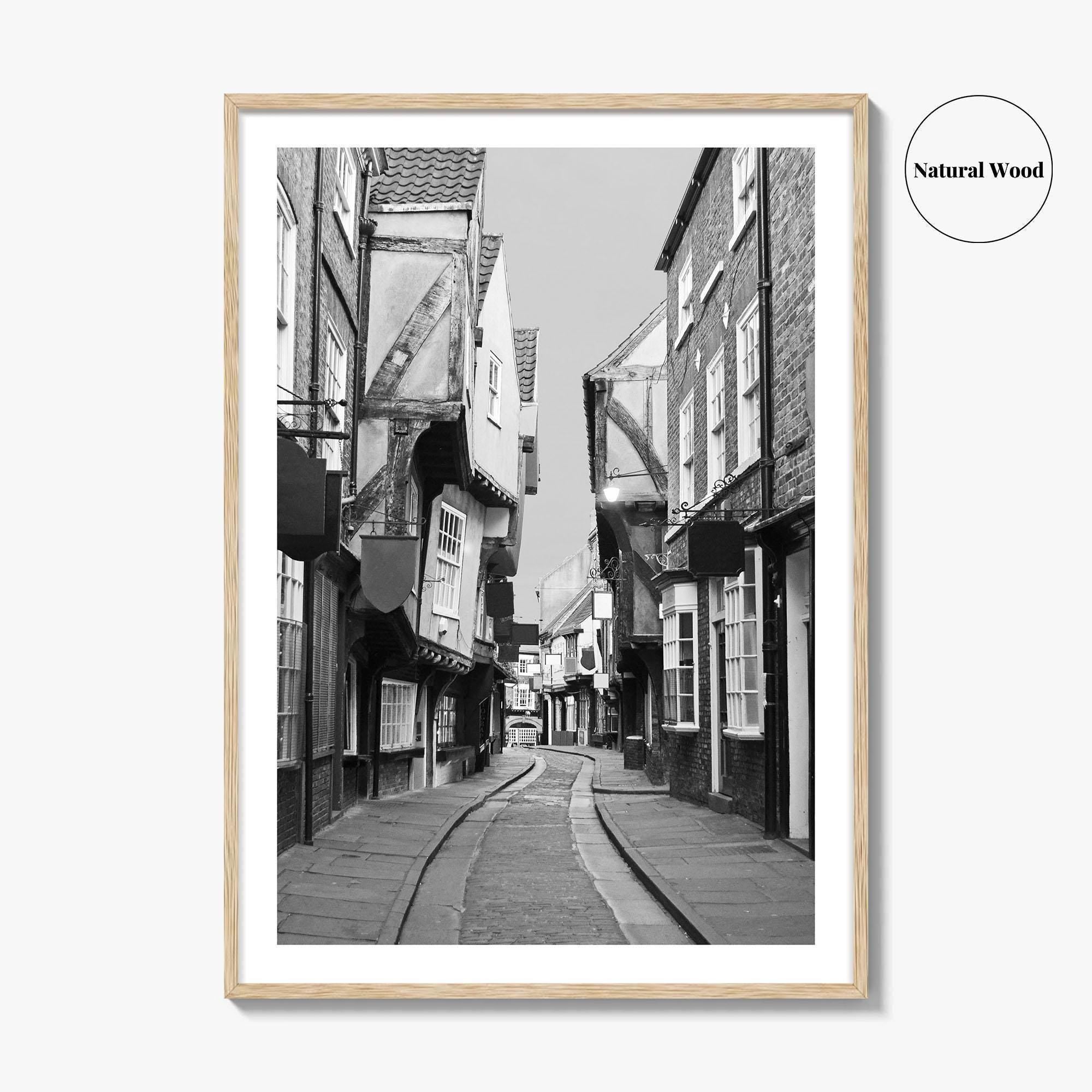 The Shambles York Black and White Fine Art Photo Print, England UK, Wall Poster