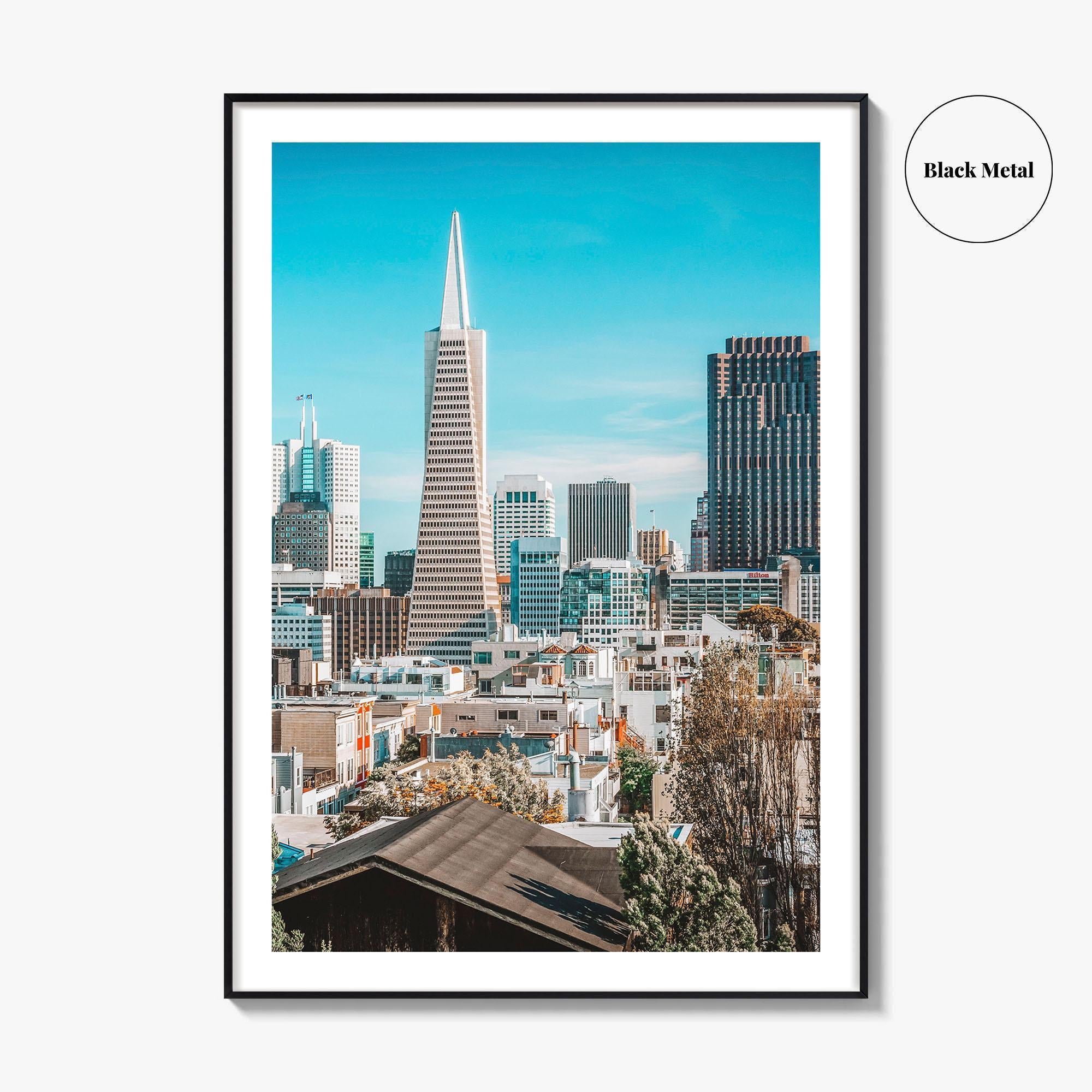 San Francisco Skyline Fine Art Photo Print, Telegraph Hill, Pioneer Park, California Poster