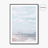 Rockaway Beach Blue Fine Art Photo Print, Queens NYC Ocean Wall Poster