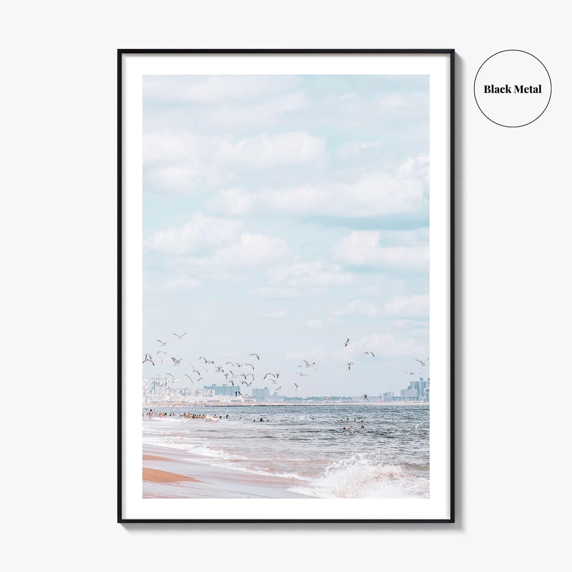 Rockaway Beach Blue Fine Art Photo Print, Queens NYC Ocean Wall Poster