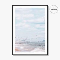 Rockaway Beach Blue Fine Art Photo Print, Queens NYC Ocean Wall Poster