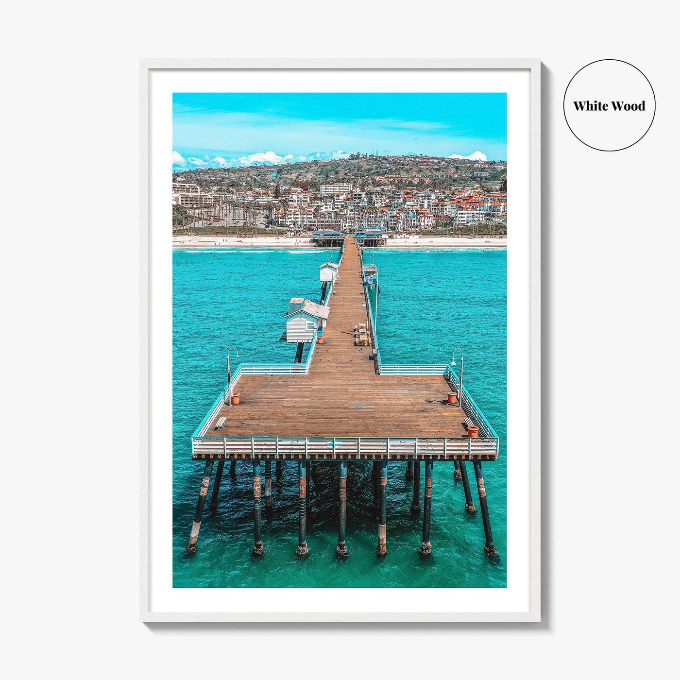 San Clemente Fine Art Photo Print, Pier Aerial, Orange County California USA