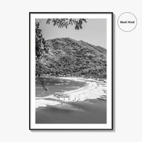 Yelapa Black and White Fine Art Photo Print, Riviera Nayarit, Mexico, Puerto Vallarta Poster