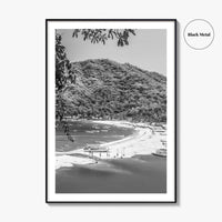 Yelapa Black and White Fine Art Photo Print, Riviera Nayarit, Mexico, Puerto Vallarta Poster