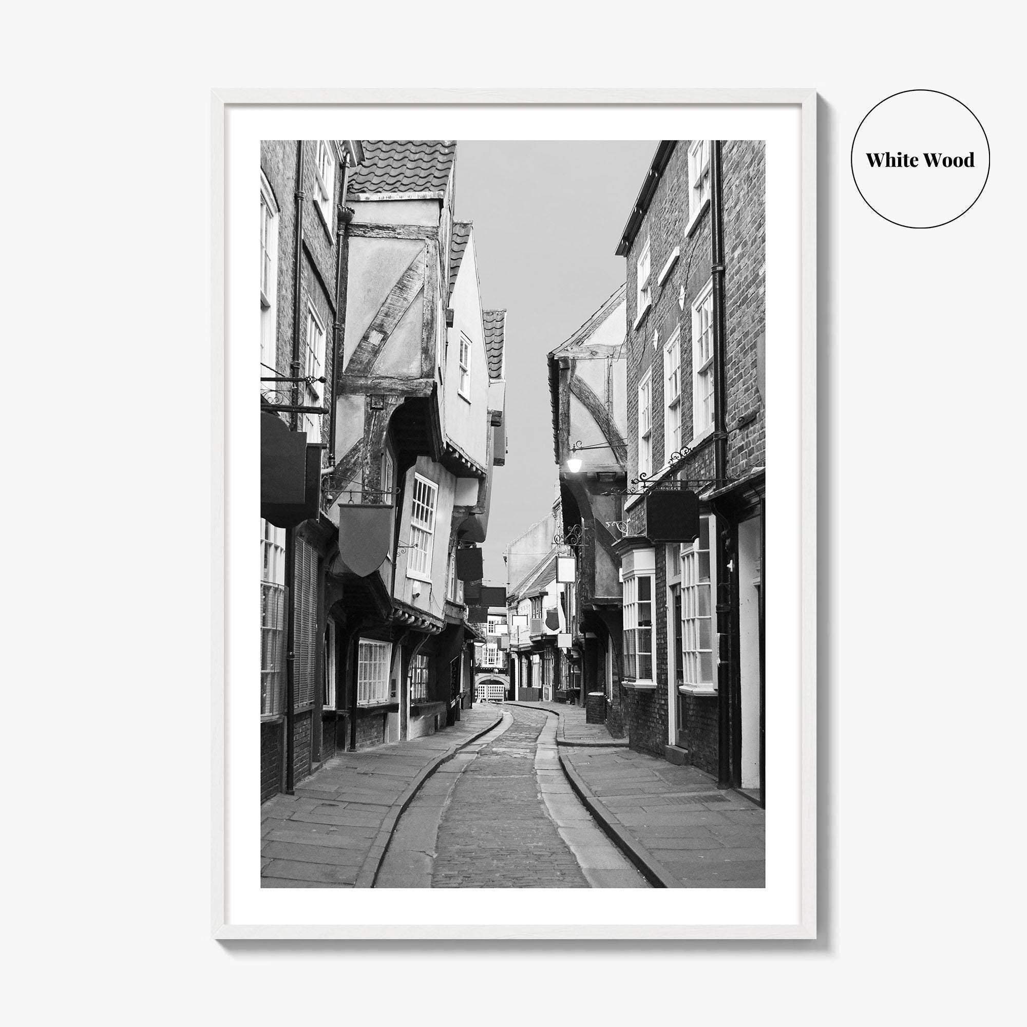 The Shambles York Black and White Fine Art Photo Print, England UK, Wall Poster