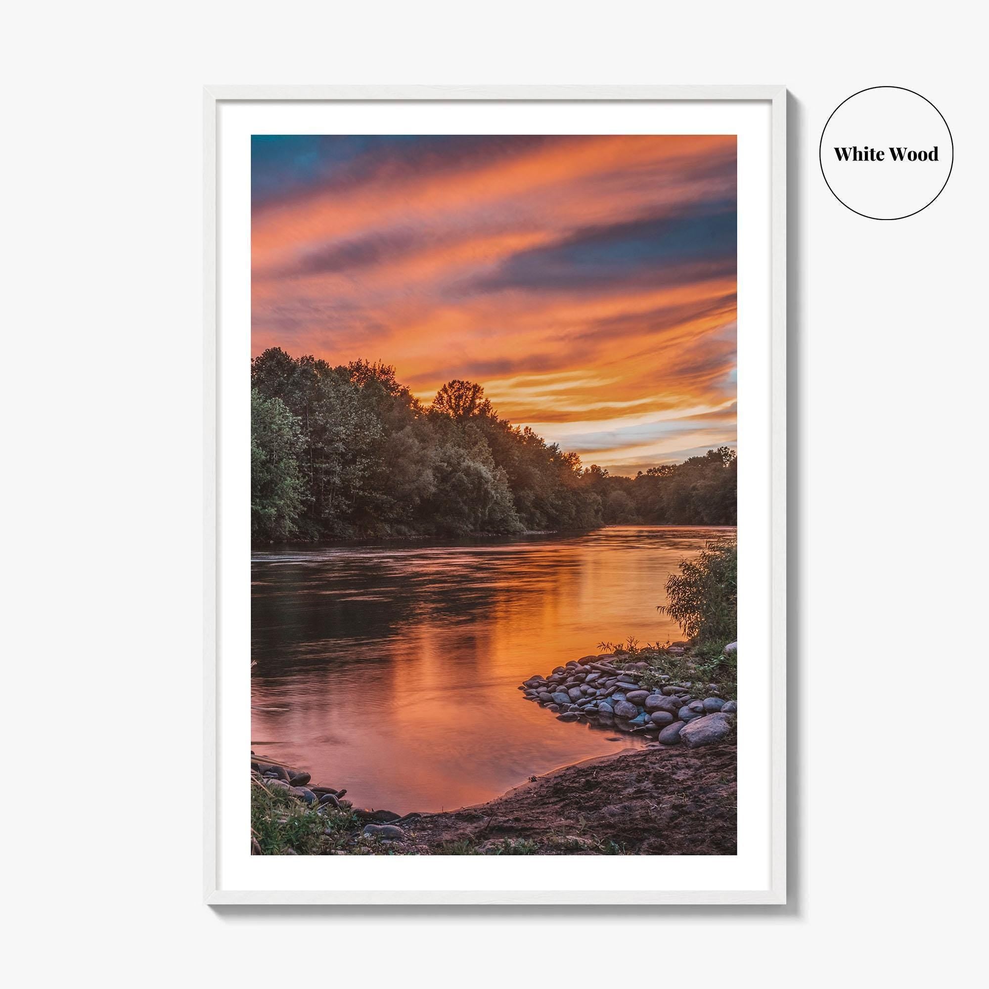 Walnutport Pennsylvania Fine Art Photo Print, Lehigh River, Northampton County, Wall Poster, USA