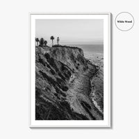 Rancho Palos Verdes Black and White Fine Art Photo Print, Point Vicente Lighthouse Poster