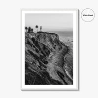 Rancho Palos Verdes Black and White Fine Art Photo Print, Point Vicente Lighthouse Poster
