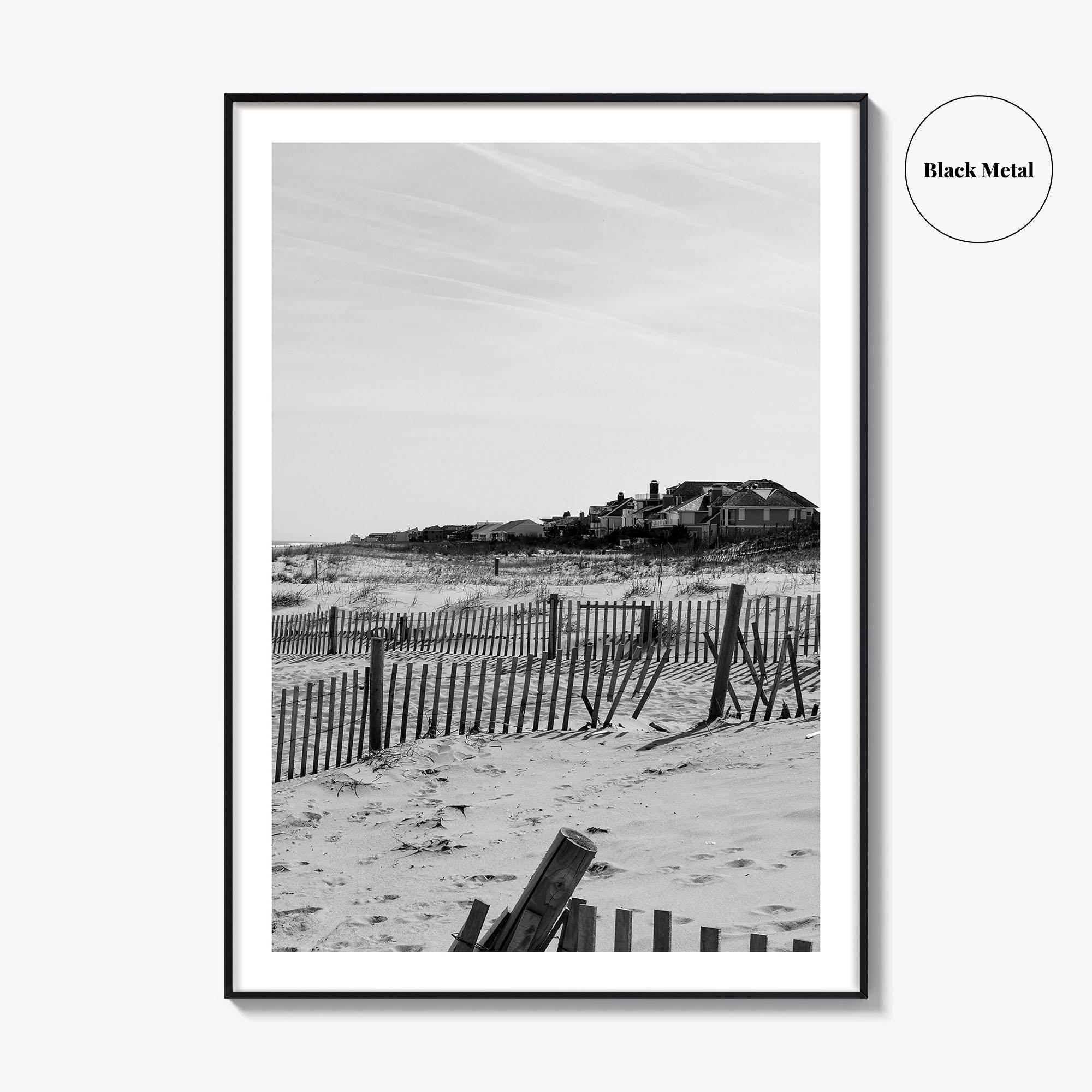 Rehoboth Beach Black and White Fine Art Photo Print, Delaware USA Wall Decor Poster