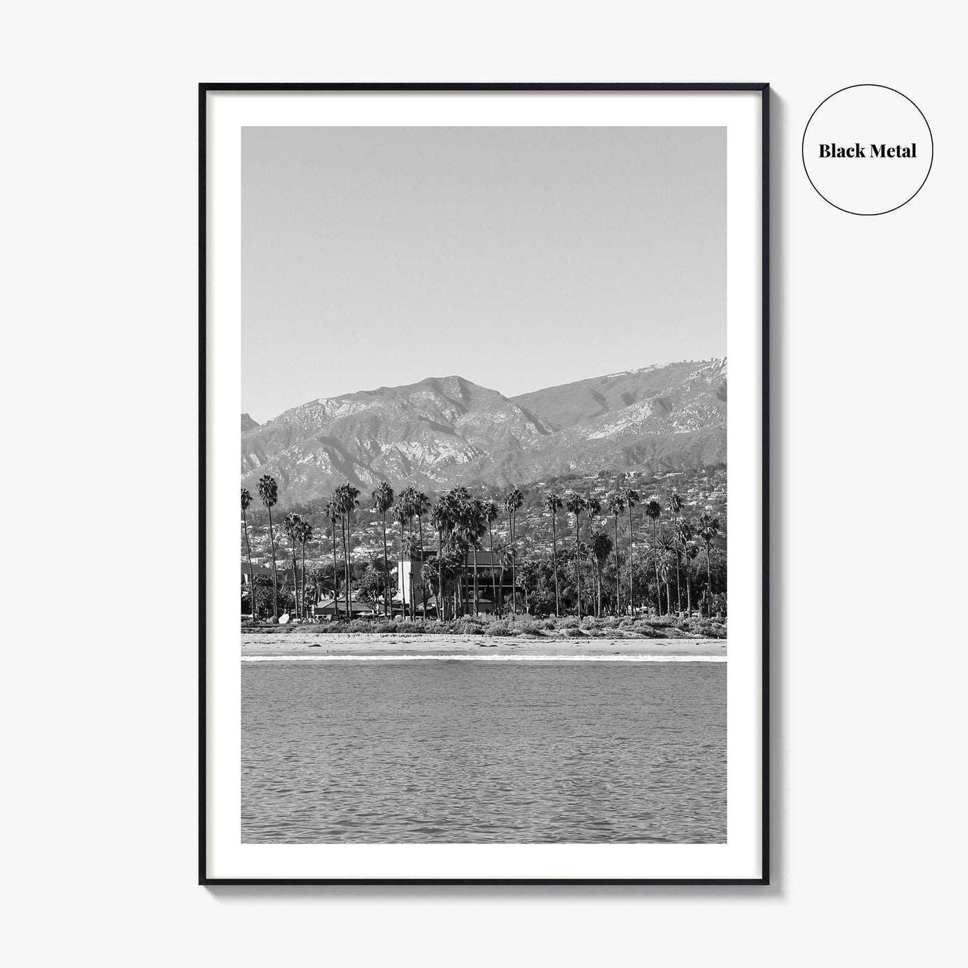 Santa Barbara Black and White Fine Art Photo Print, California Coastline, Stearns Wharf, USA