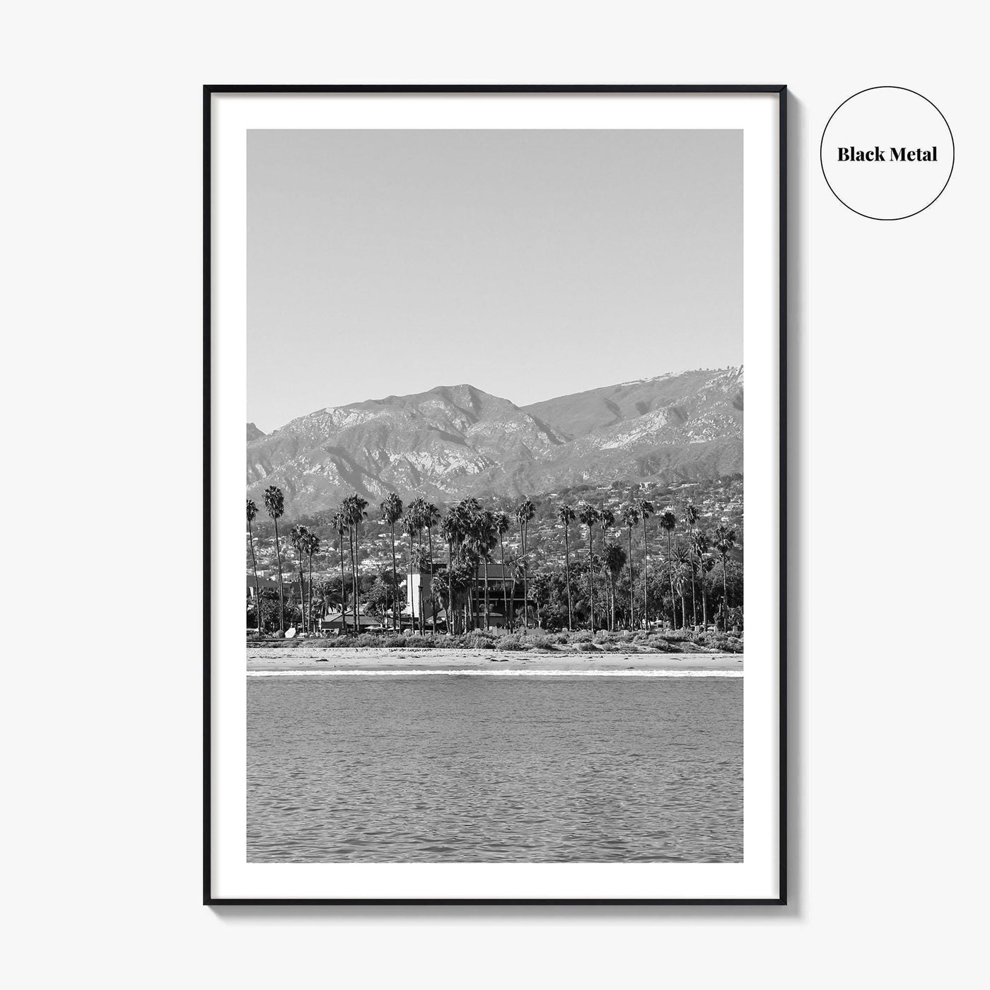 Santa Barbara Black and White Fine Art Photo Print, California Coastline, Stearns Wharf, USA