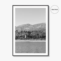 Santa Barbara Black and White Fine Art Photo Print, California Coastline, Stearns Wharf, USA