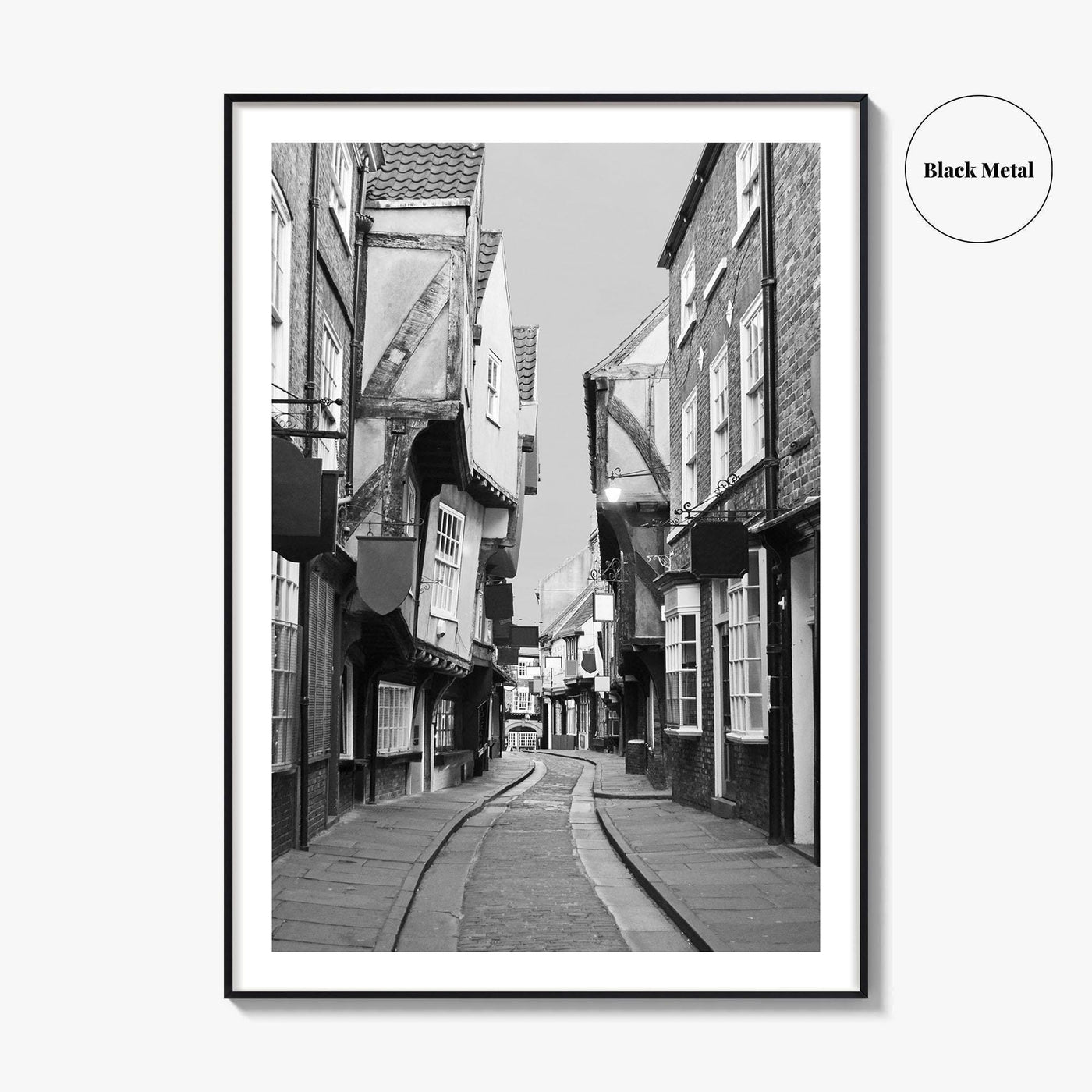 The Shambles York Black and White Fine Art Photo Print, England UK, Wall Poster