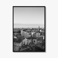 Vieux Lyon Black and White Fine Art Photo Print, Croix-Rousse, France, Wall Decor Poster