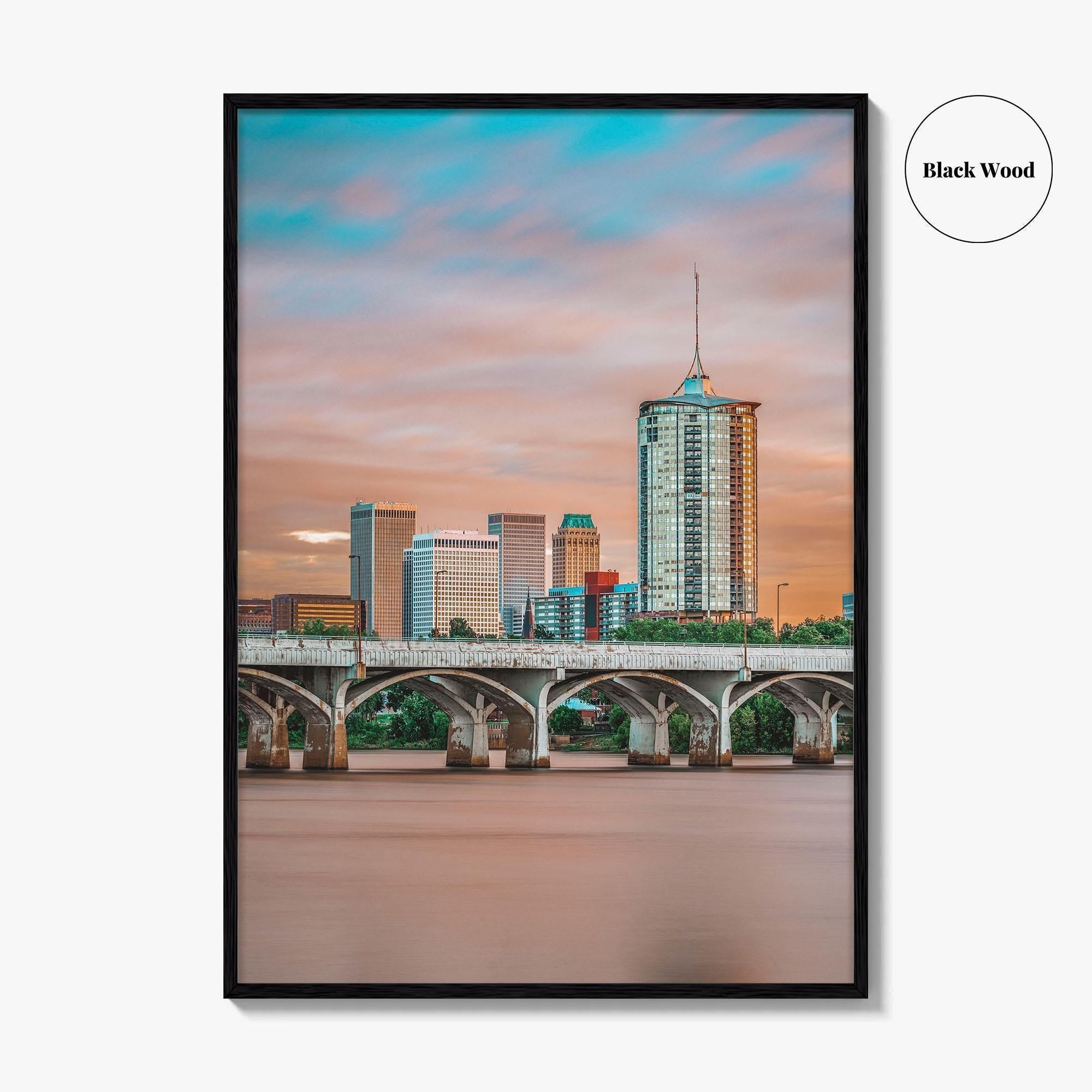 Tulsa Skyline Fine Art Photo Print, Wall Art, Oklahoma USA Poster, Arkansas River Downtown