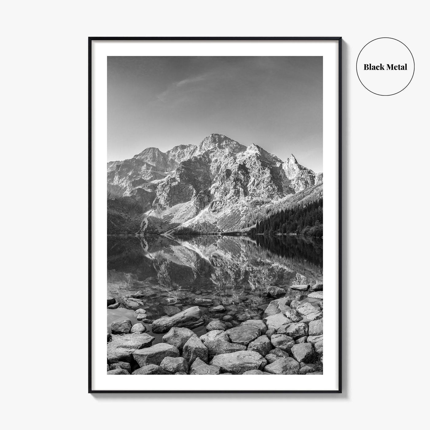 Tatra National Park Black and White Fine Art Photo Print, Morskie Oko, Poland, Zakopane