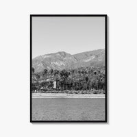 Santa Barbara Black and White Fine Art Photo Print, California Coastline, Stearns Wharf, USA