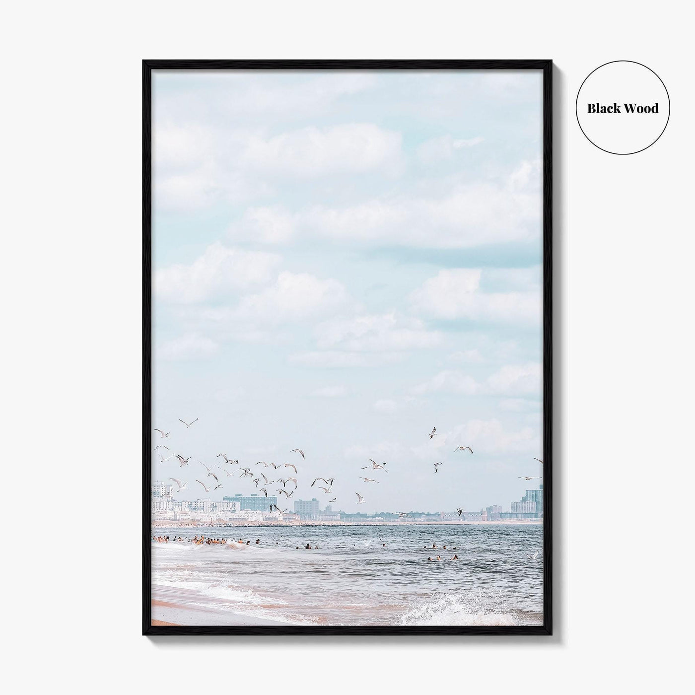 Rockaway Beach Blue Fine Art Photo Print, Queens NYC Ocean Wall Poster