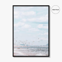 Rockaway Beach Blue Fine Art Photo Print, Queens NYC Ocean Wall Poster