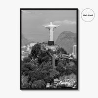 Rio de Janeiro Black and White Fine Art Photo Print, Christ the Redeemer, Brazil Poster