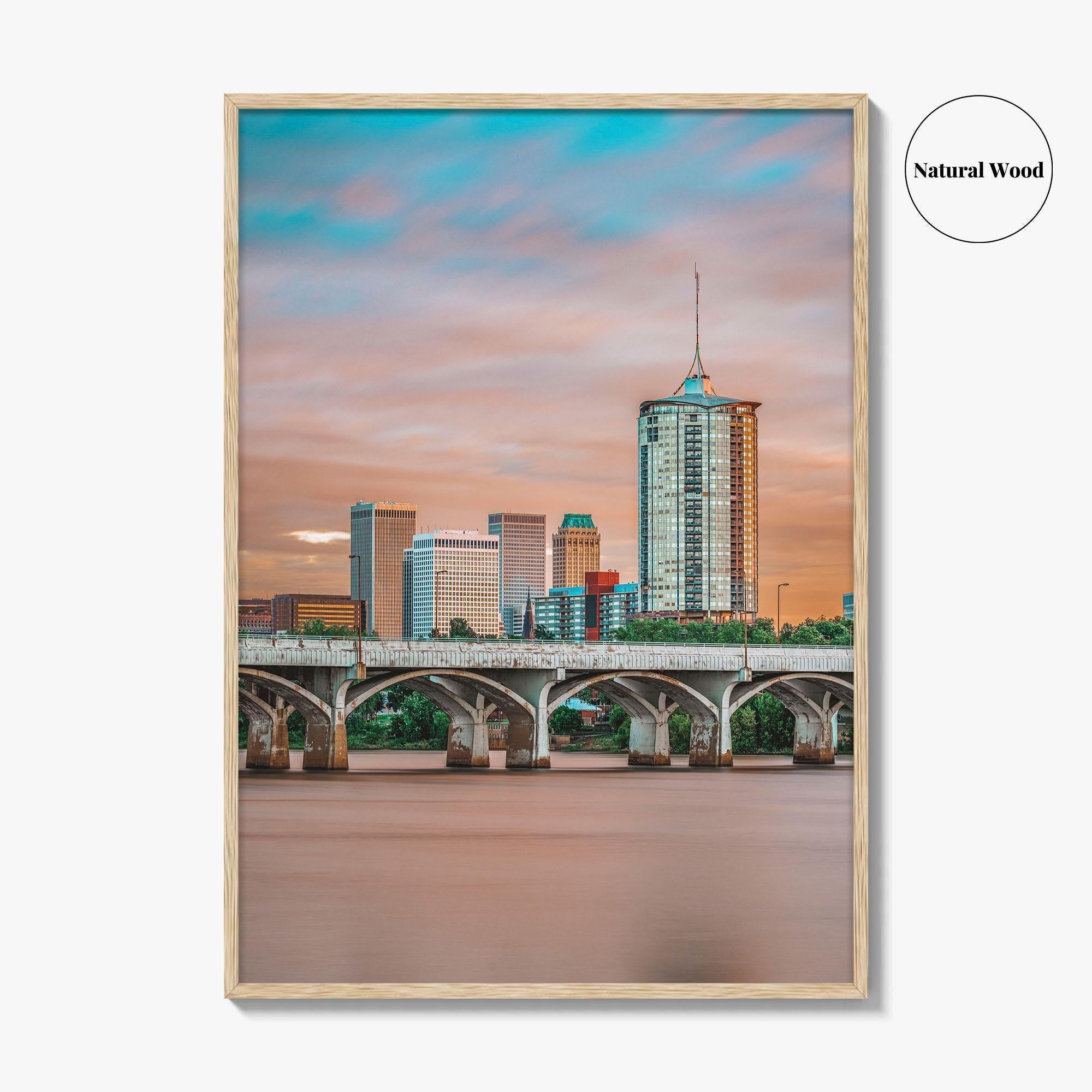 Tulsa Skyline Fine Art Photo Print, Wall Art, Oklahoma USA Poster, Arkansas River Downtown