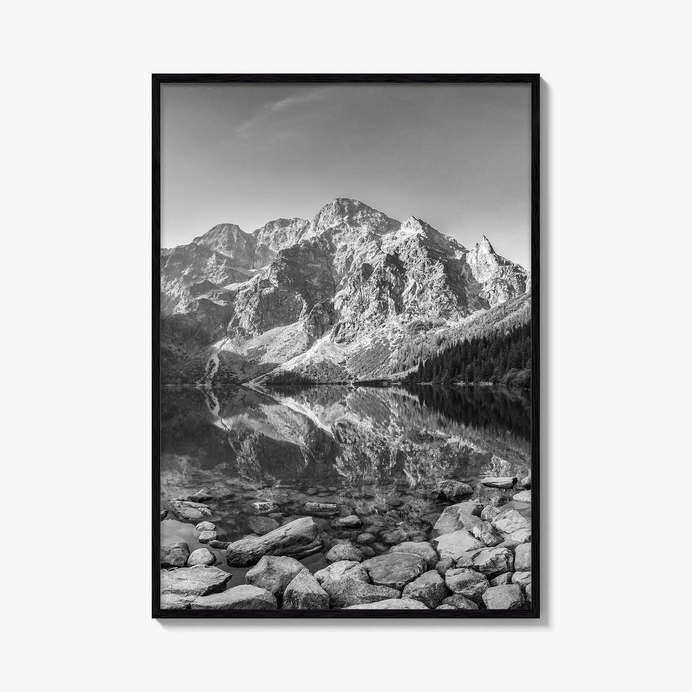 Tatra National Park Black and White Fine Art Photo Print, Morskie Oko, Poland, Zakopane