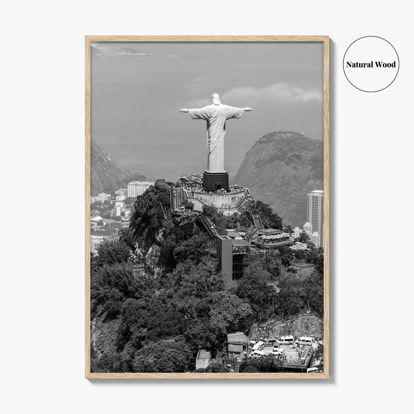 Rio de Janeiro Black and White Fine Art Photo Print, Christ the Redeemer, Brazil Poster
