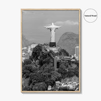 Rio de Janeiro Black and White Fine Art Photo Print, Christ the Redeemer, Brazil Poster