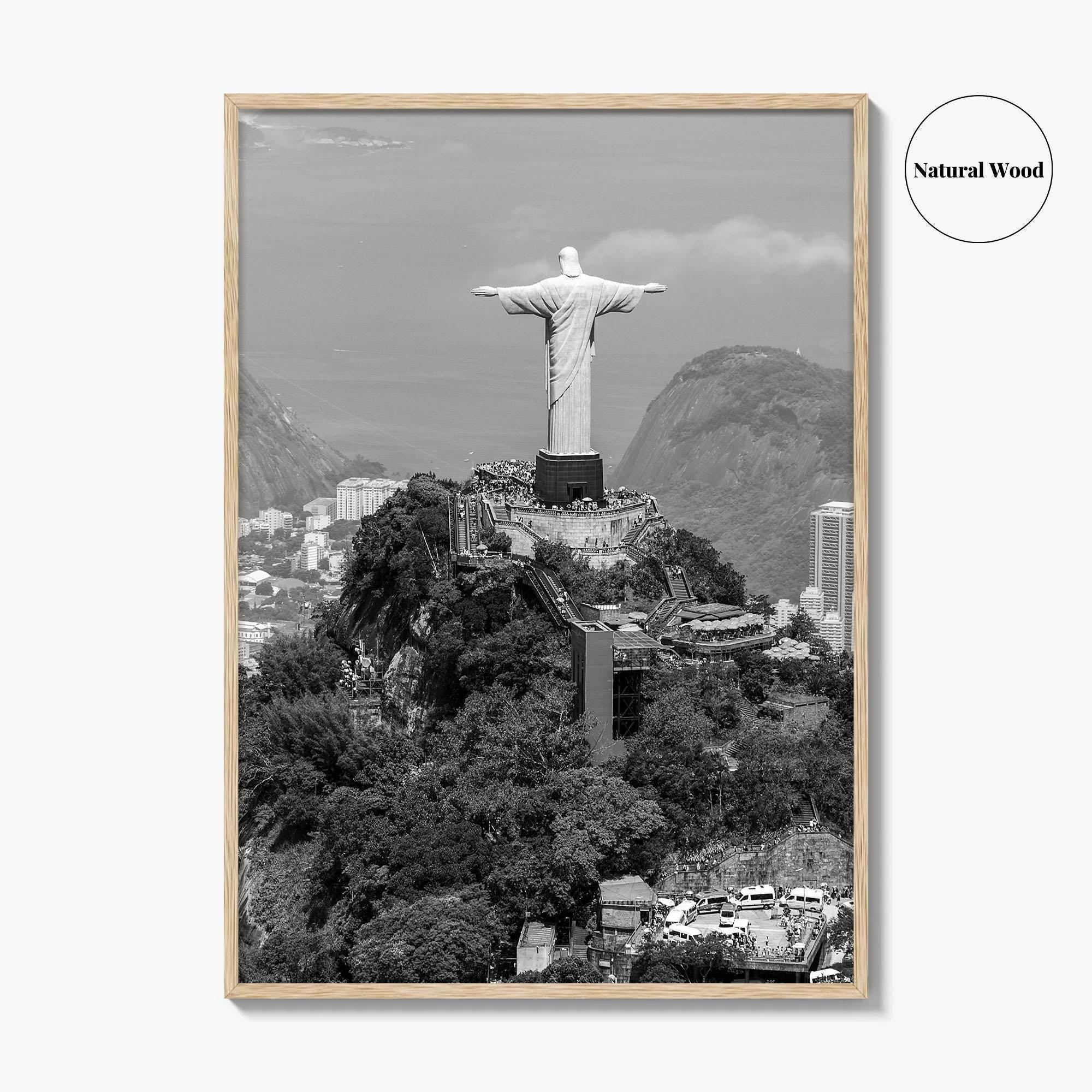 Rio de Janeiro Black and White Fine Art Photo Print, Christ the Redeemer, Brazil Poster
