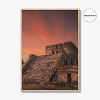Tulum Mexico Fine Art Photo Print, El Castillo Mayan Ruins, Riviera Maya Wall Poster