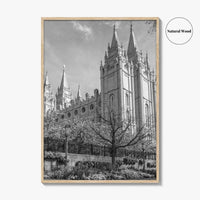 Salt Lake City Black and White Fine Art Photo Print, Utah Poster