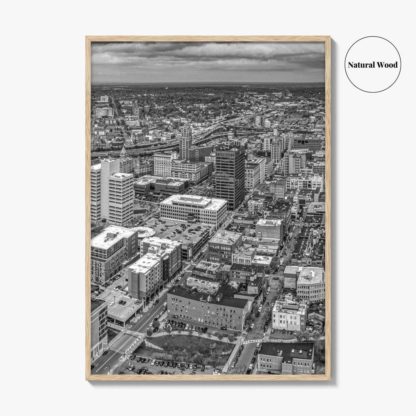 Syracuse Skyline Black and White Fine Art Photo Print, New York City Poster