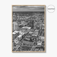 Syracuse Skyline Black and White Fine Art Photo Print, New York City Poster