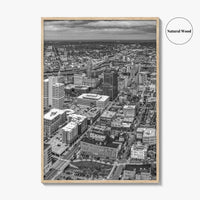 Syracuse Skyline Black and White Fine Art Photo Print, New York City Poster