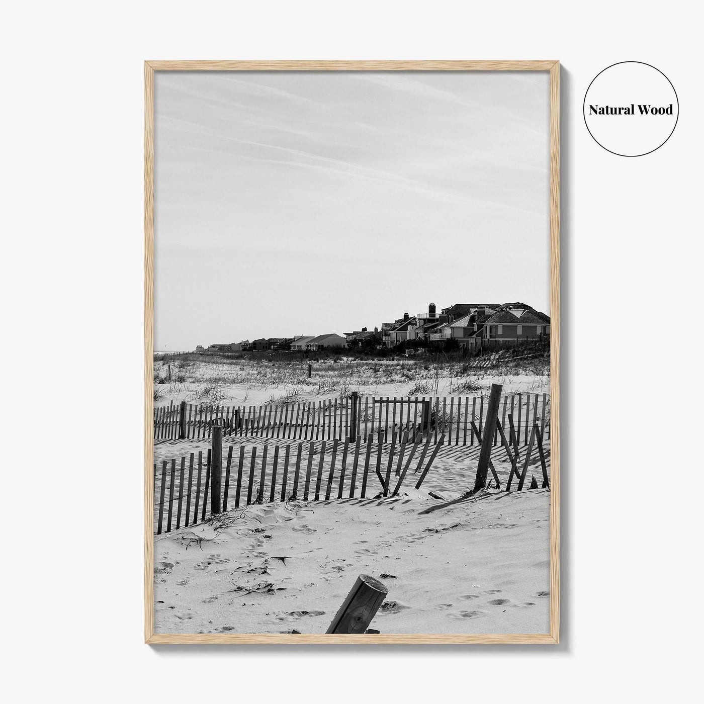 Rehoboth Beach Black and White Fine Art Photo Print, Delaware USA Wall Decor Poster