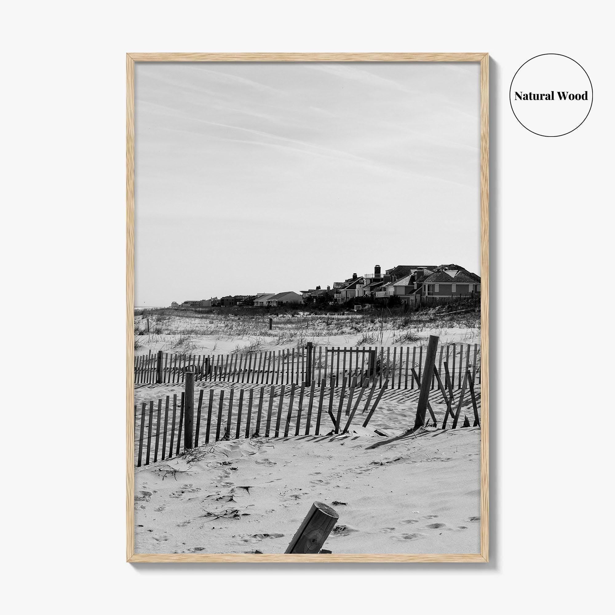 Rehoboth Beach Black and White Fine Art Photo Print, Delaware USA Wall Decor Poster