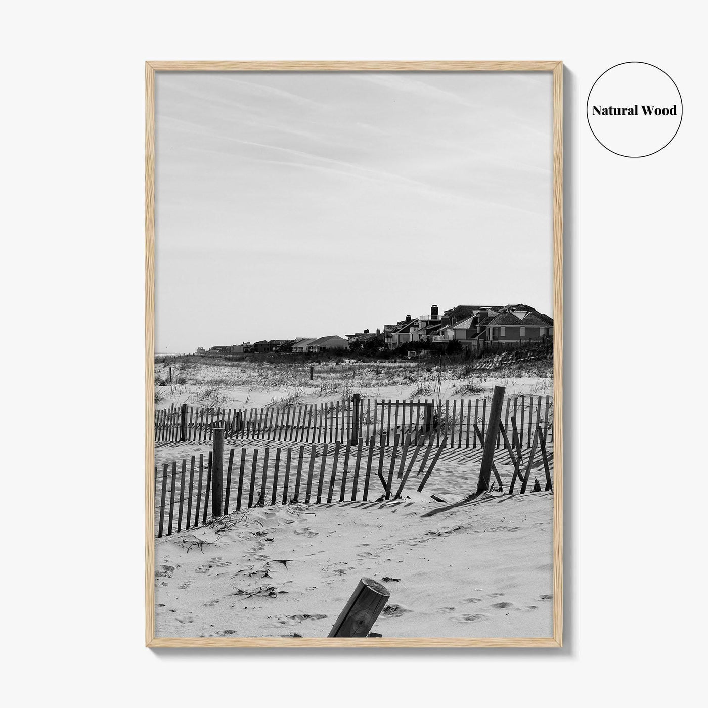 Rehoboth Beach Black and White Fine Art Photo Print, Delaware USA Wall Decor Poster