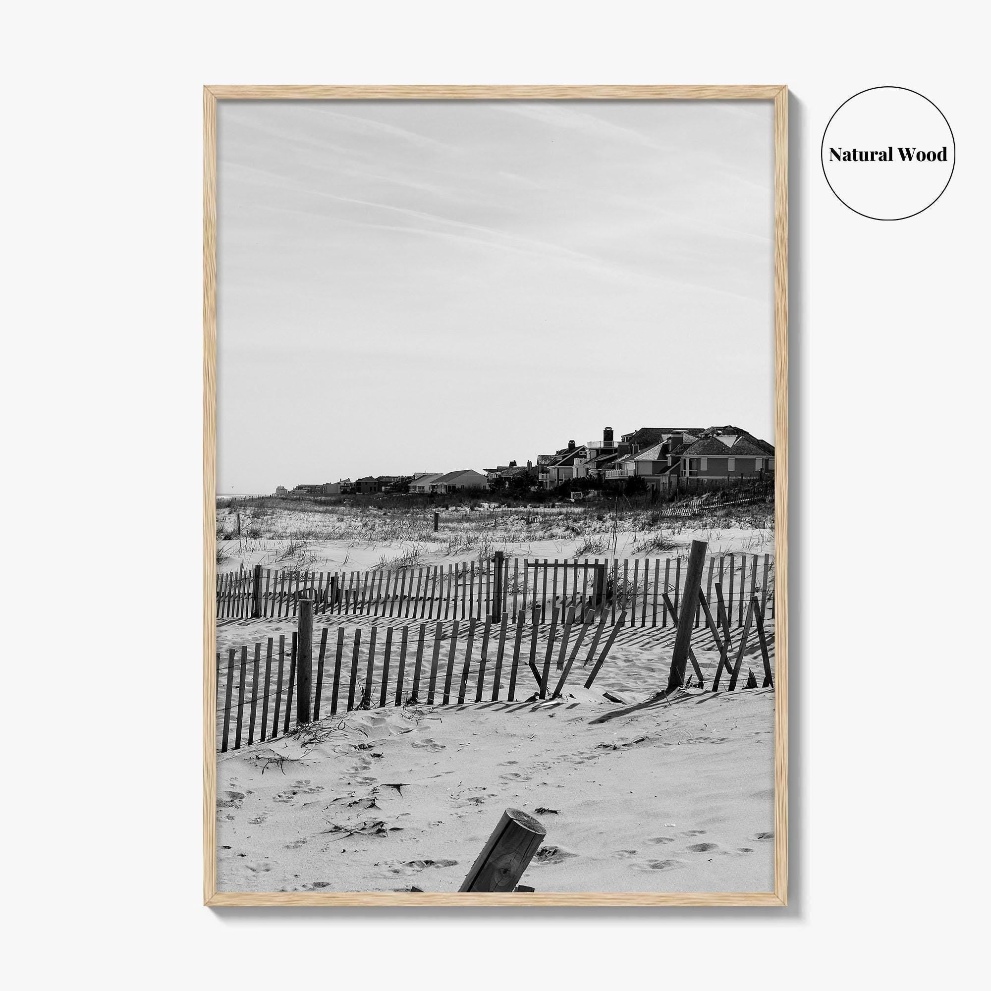 Rehoboth Beach Black and White Fine Art Photo Print, Delaware USA Wall Decor Poster