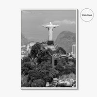 Rio de Janeiro Black and White Fine Art Photo Print, Christ the Redeemer, Brazil Poster
