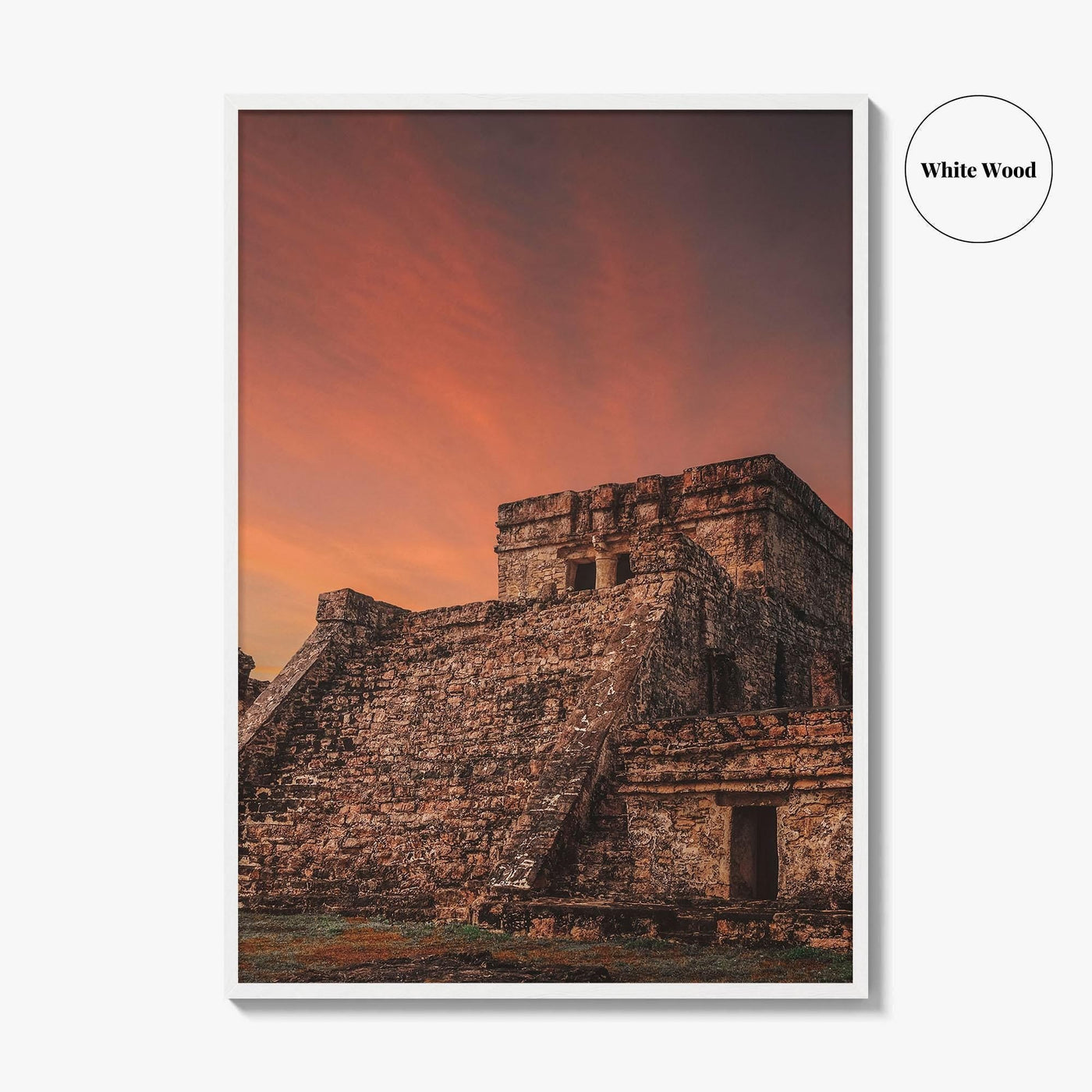 Tulum Mexico Fine Art Photo Print, El Castillo Mayan Ruins, Riviera Maya Wall Poster