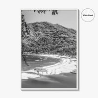 Yelapa Black and White Fine Art Photo Print, Riviera Nayarit, Mexico, Puerto Vallarta Poster