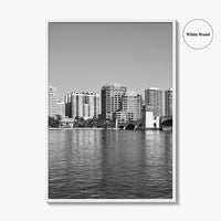 West Palm Beach Skyline Black and White Fine Art Photo Print, Florida Poster