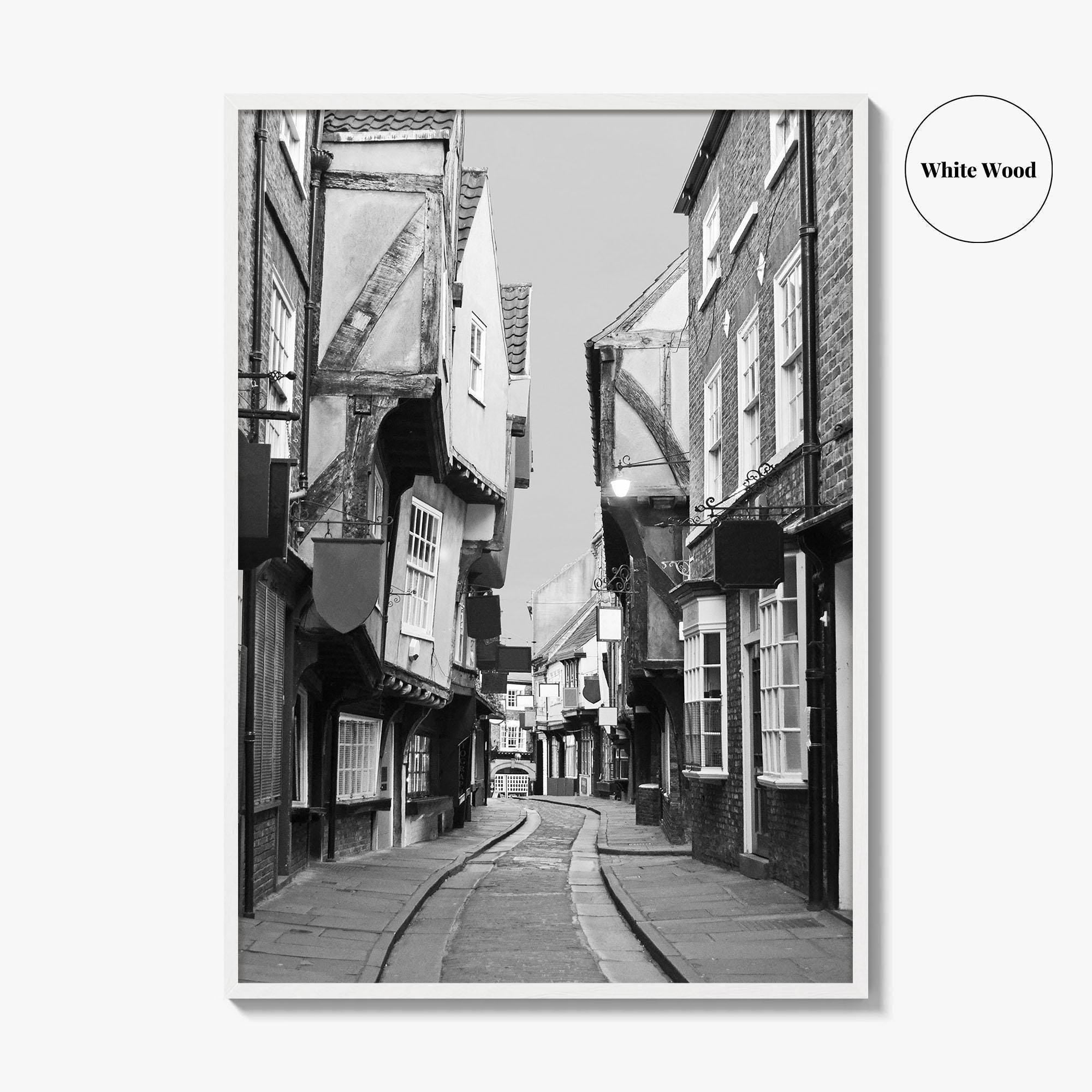 The Shambles York Black and White Fine Art Photo Print, England UK, Wall Poster