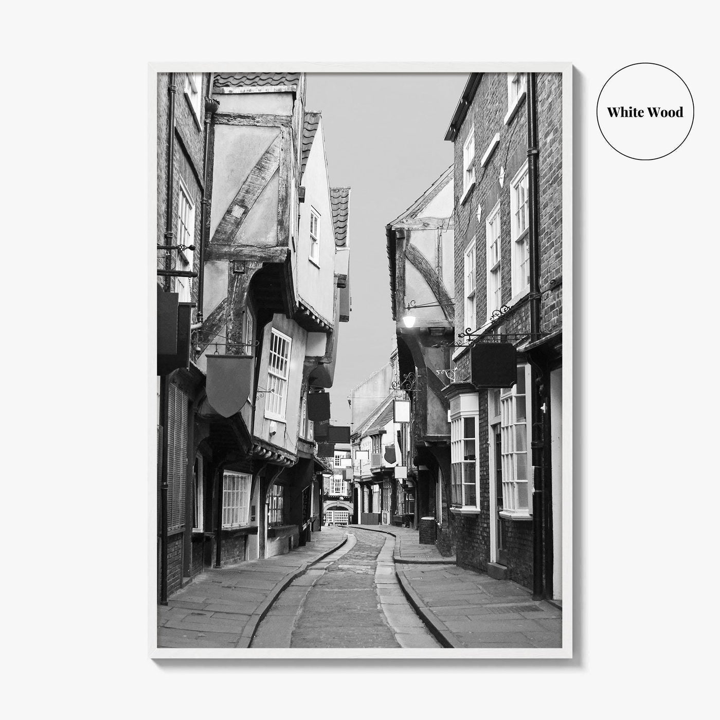 The Shambles York Black and White Fine Art Photo Print, England UK, Wall Poster